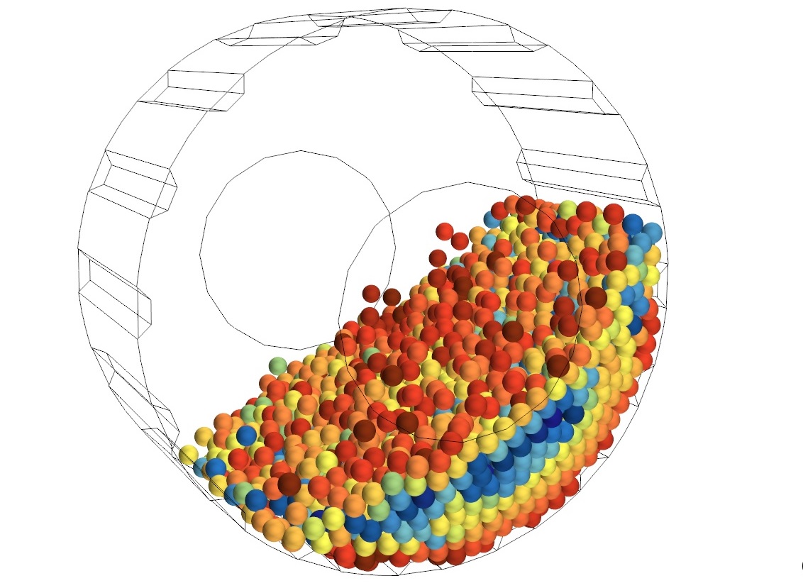 Discrete Element Analysis (DEM) engineering simulation
